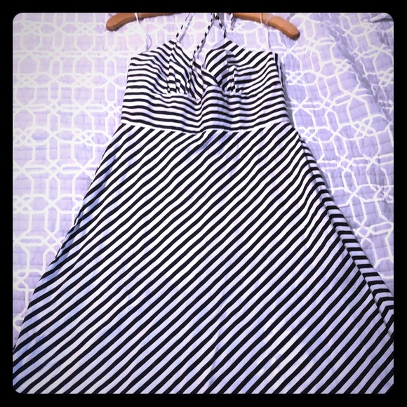 White House Black Market striped midi dress - Picture 1 of 5
